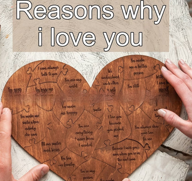 2025 New Valentine's Day Wooden Love Puzzle Resons Why I Love You