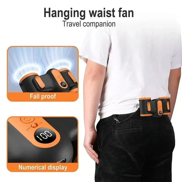 Ultra quiet Wearable Electric Fan handheld Air Cond