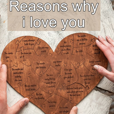 2025 New Valentine's Day Wooden Love Puzzle Resons Why I Love You